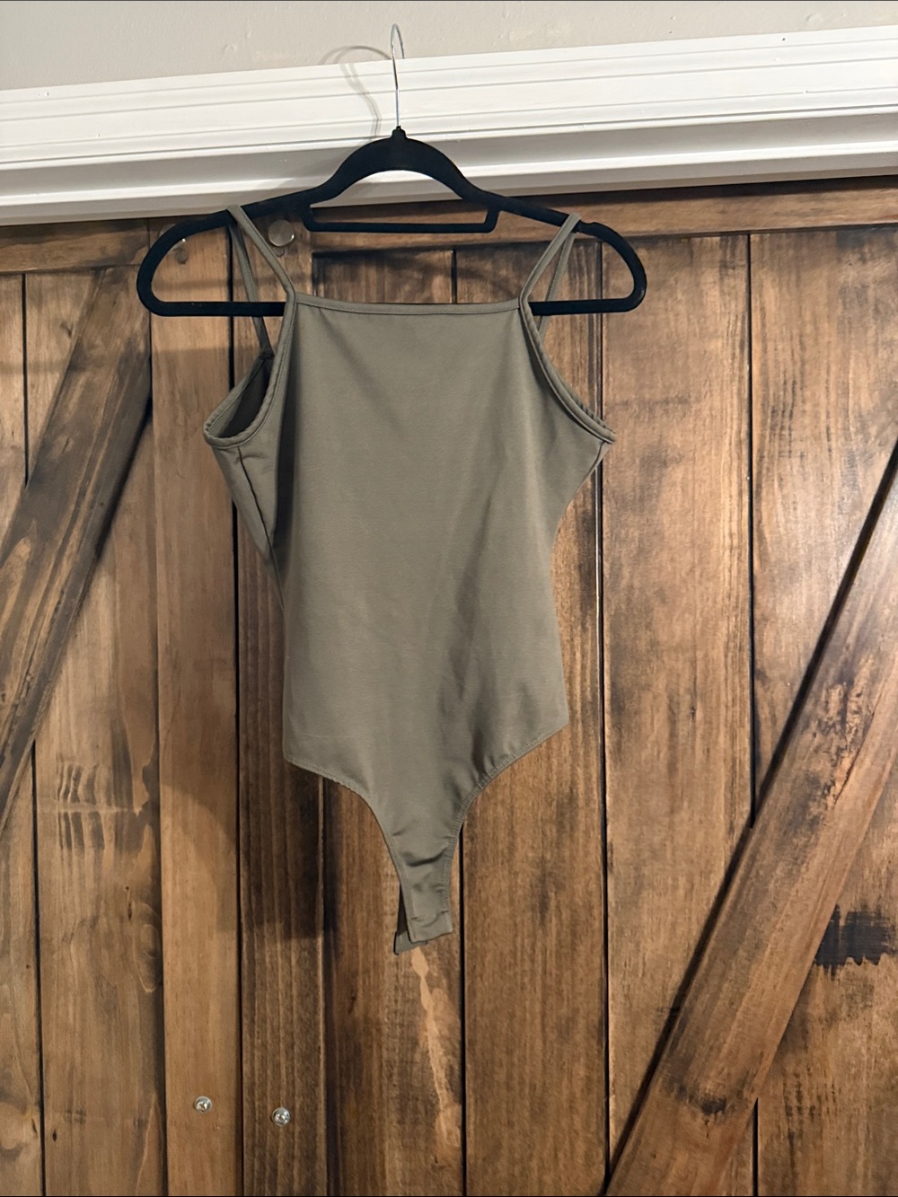 Child Olive Green Strappy One-Piece Bodysuit